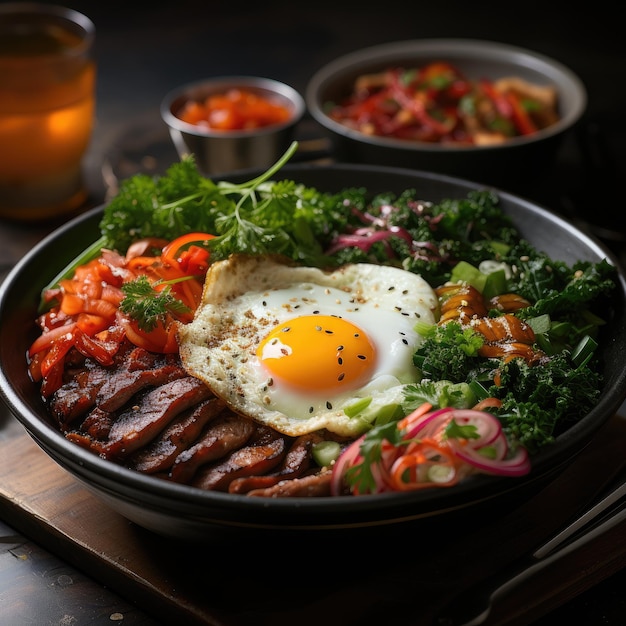 Delicioso bibimbap coreano