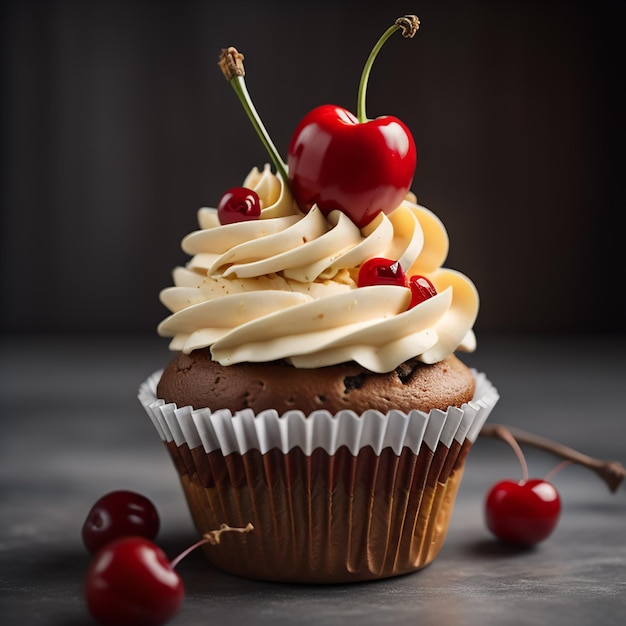 Delicioso bolo de chocolate gerado por IA