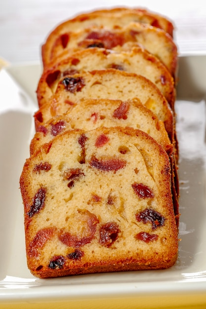 Delicioso bolo de frutas secas