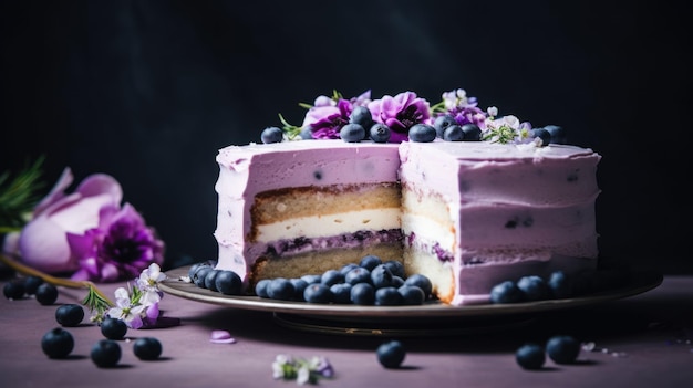 Delicioso Bolo De Mirtilo Limão Lavanda