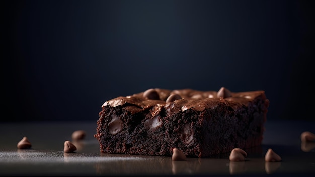 Delicioso brownie de chocolate com textura incrível
