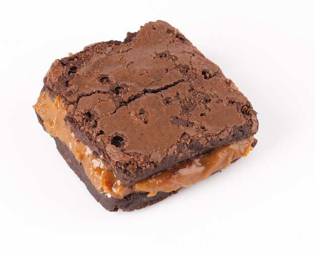 Foto delicioso brownie de chocolate na mesa