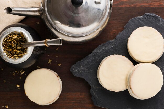 Foto delicioso concepto de galleta alfajores