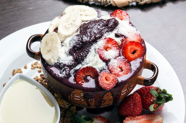 Delicioso creme de açaí brasileiro