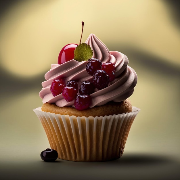 Delicioso cupcake estético abstrato férias sazonais Generative AI