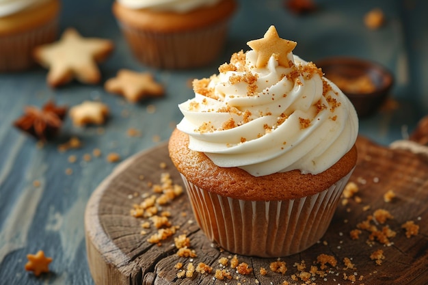 Delicioso cupcake con estrella