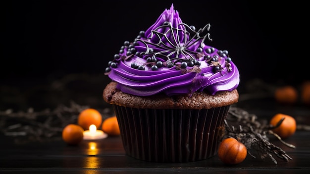 delicioso cupcake morado