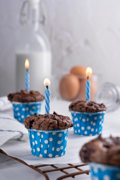 Delicioso dia das mães Bolinhos de chocolate caseiros