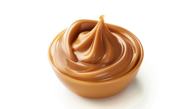 Foto delicioso dulce de leche isolado em fundo branco isolado