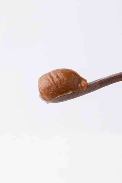 Delicioso dulce de leche en cuchara