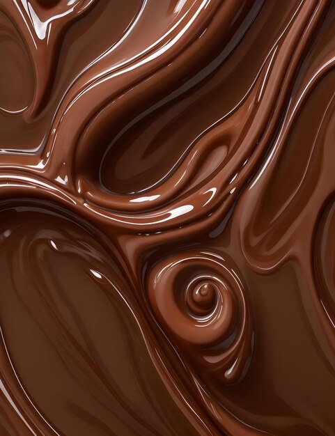 Foto delicioso fondo de chocolate derretido que fluye