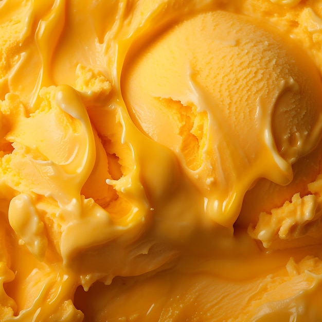 Delicioso fondo de la textura del helado de mango