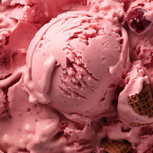 Foto delicioso fondo de la textura del helado de teaberry