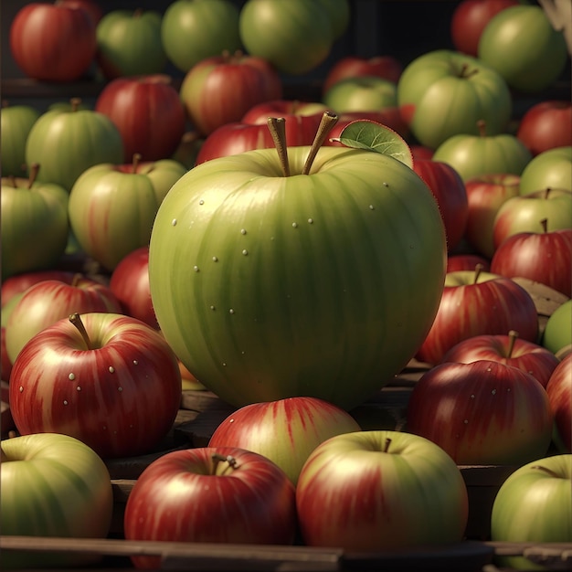 El delicioso fruto de la manzana