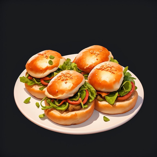 Delicioso hambúrguer de pastelaria comida HD fotografia 4k papel de parede ilustração de fundo