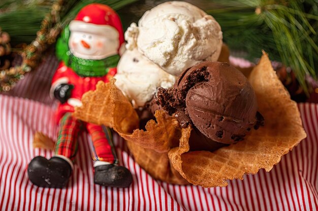 delicioso helado cremoso helado