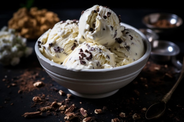 Un delicioso helado italiano Generate Ai