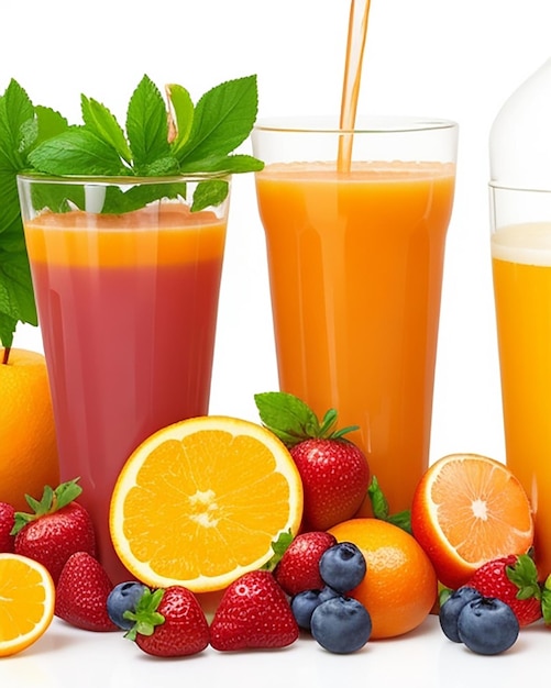 Foto delicioso jugo de fruta