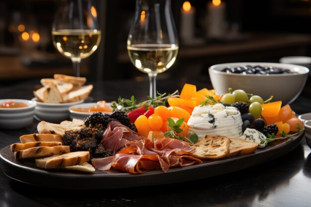 y delicioso menú de comida saludable de la cantina fotografía de comida de publicidad profesional