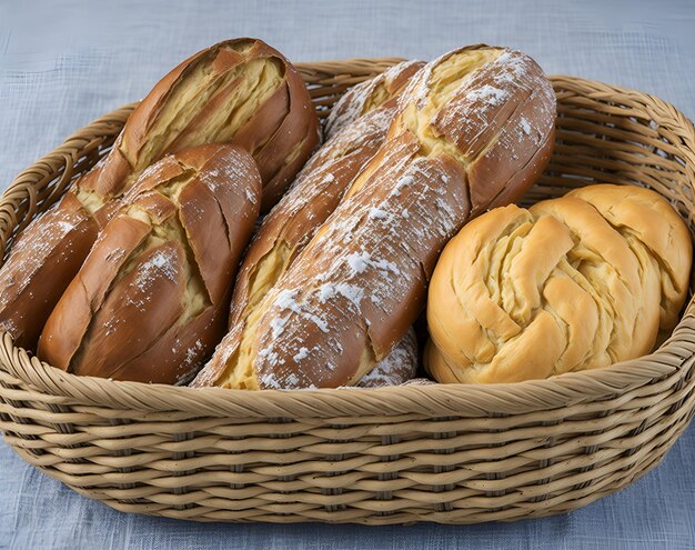 Delicioso pan francés en primer plano perfecto para representar la autenticidad de la cocina local generado por IA