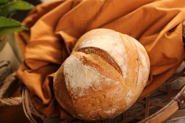 delicioso pan horneado de estética natural