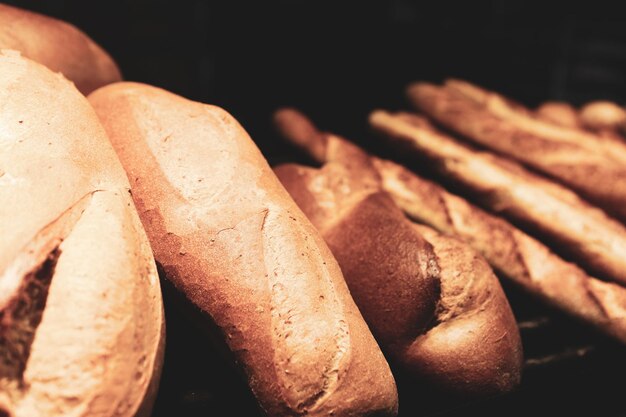 delicioso pan horneado de estética natural