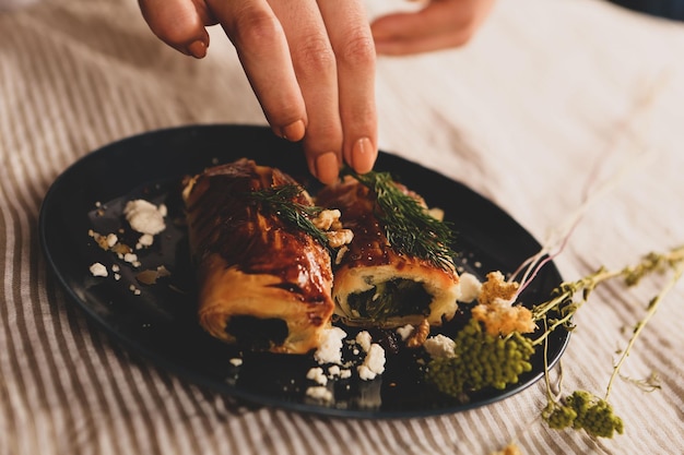 Delicioso pan en la mesa