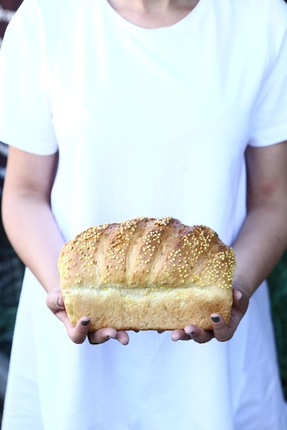 delicioso pão assado estético natural