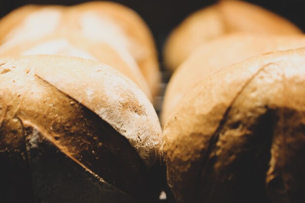 Delicioso pão assado estético natural