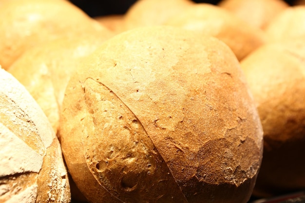 Delicioso pão assado estético natural