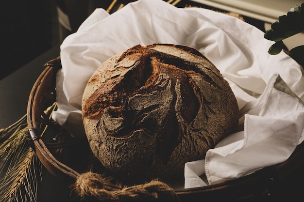 delicioso pão assado estético natural
