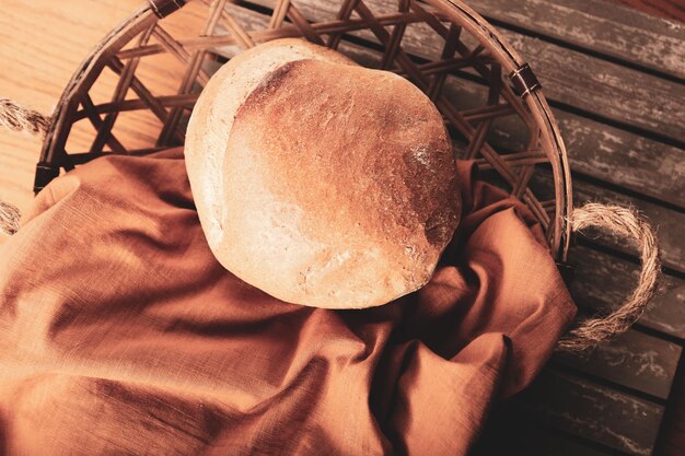 Foto delicioso pão assado estético natural