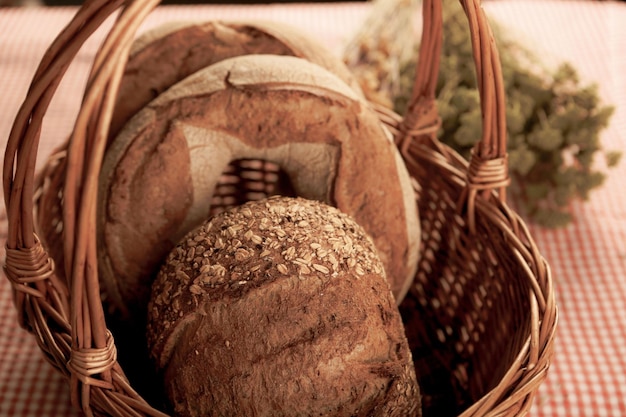 Foto delicioso pão assado estético natural