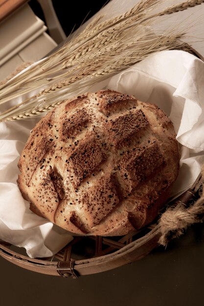 delicioso pão assado estético natural