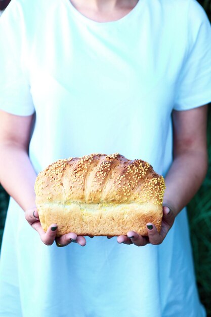 delicioso pão assado estético natural