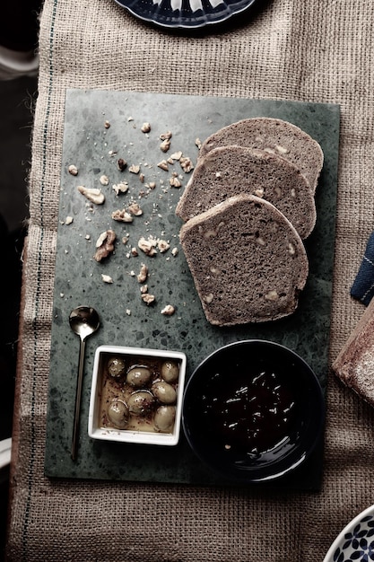 Foto delicioso pão assado estético natural