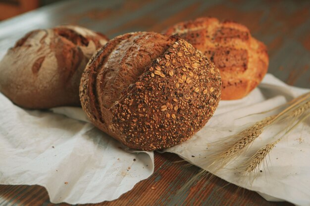 delicioso pão assado estético natural