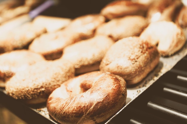 Delicioso pão assado estético natural