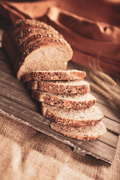 Foto delicioso pão assado estético natural