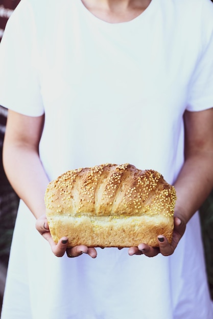 delicioso pão assado estético natural