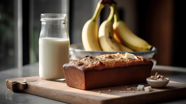 Foto delicioso pão de banana