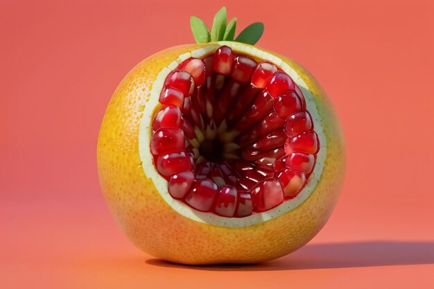 Foto delicioso papel de parede de frutas de romã ilustração de fundo frutas de cozinha chinesa