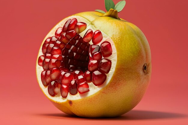 Foto delicioso papel de parede de frutas de romã ilustração de fundo frutas de cozinha chinesa