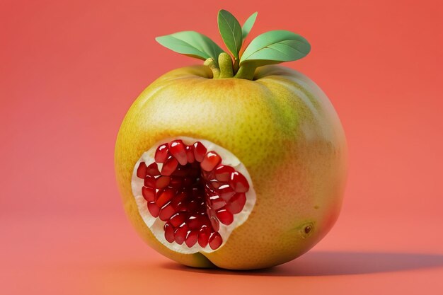 Foto delicioso papel de parede de frutas de romã ilustração de fundo frutas de cozinha chinesa