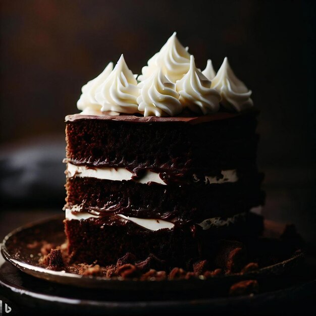 Un delicioso pastel de chocolate