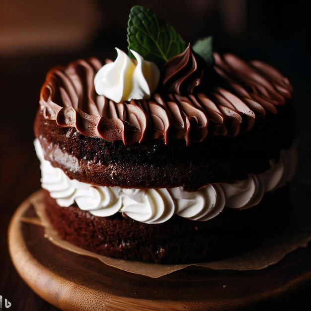 Un delicioso pastel de chocolate