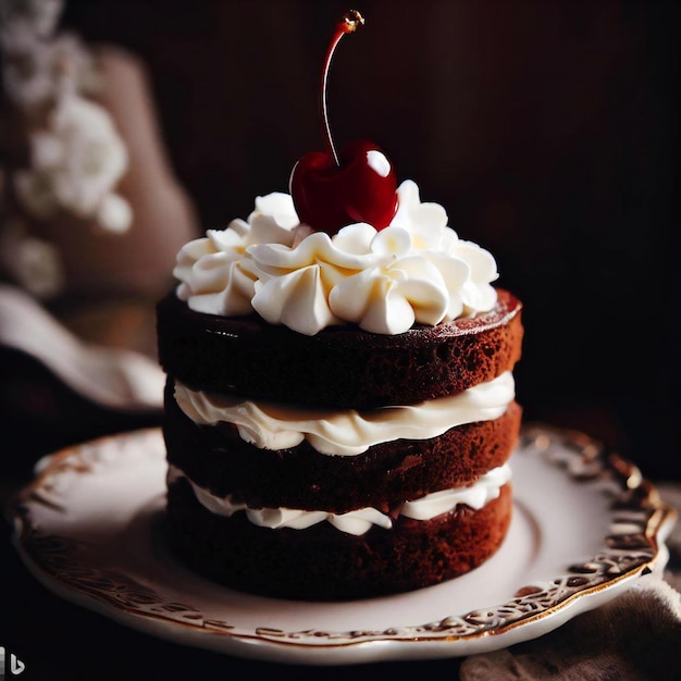 Un delicioso pastel de chocolate