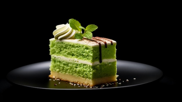 Delicioso Pastel Cremoso De Matcha