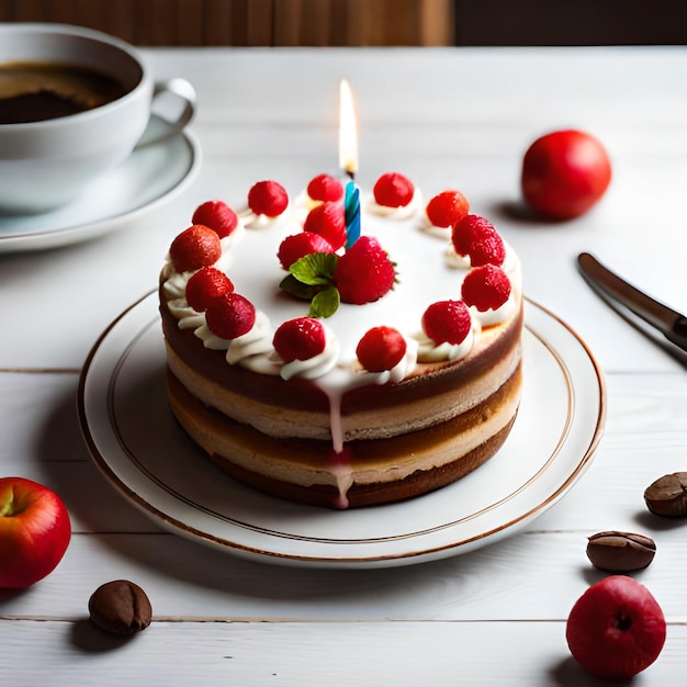 Delicioso pastel de frambuesa con fresas frescas, frambuesas, arándanos, grosellas y pistachos.