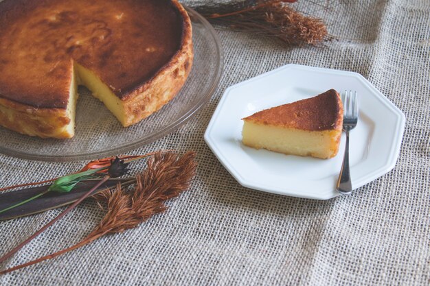 Delicioso pastel de yuca casero.